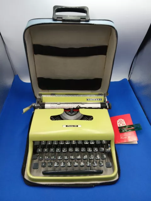 Maquina de escribir, Typewriter, Schreibmaschinen, Olivetti Pluma 22