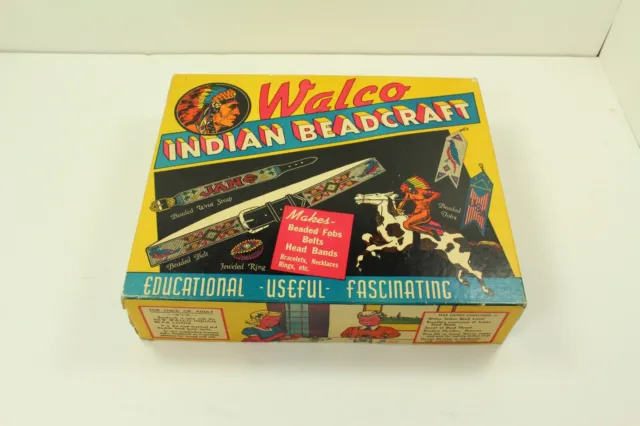 Vintage Walco Indian Beadcraft Original Box