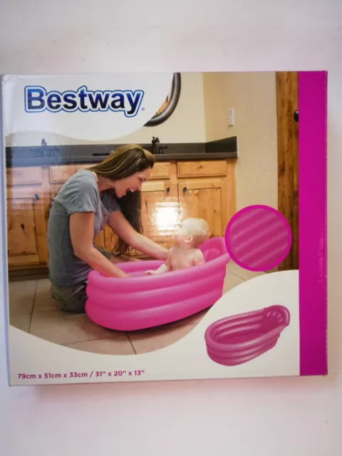 Bestway Babybadewanne Badewanne Schwimming Pool für Baby Baby Tub pink rosa