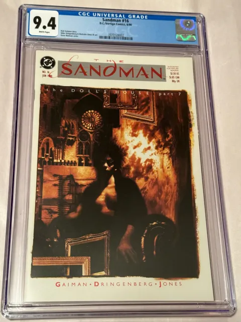 Sandman #16 Neil Gaiman (DC Vertigo Comics, 1990) CGC Graded 9.4 White Pages