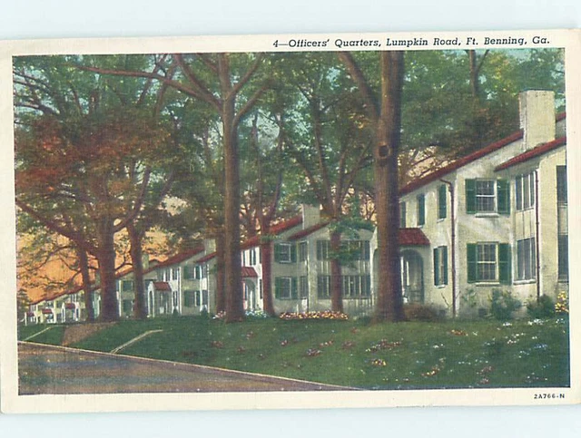 Linen MILITARY SCENE Fort Benning - Columbus Georgia GA AF8412