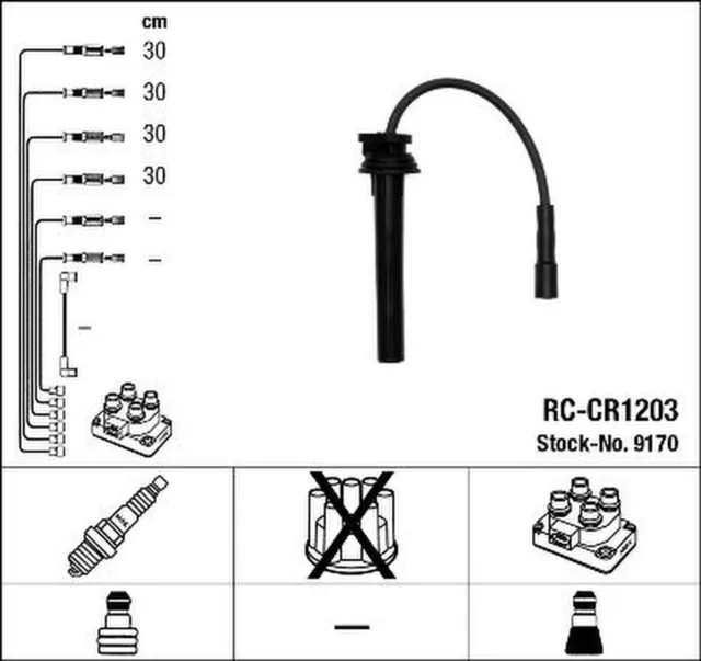 Ignition Widerstandszündleitung NGK pour Chrysler Sebring Cabriolet