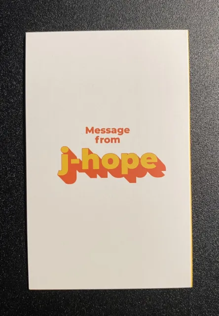 Kpop BTS Butter Message Card J-Hope Official Photocard