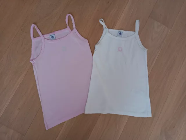 Lot 2 Débardeurs Maillots De Corps 10 Ans PETIT BATEAU