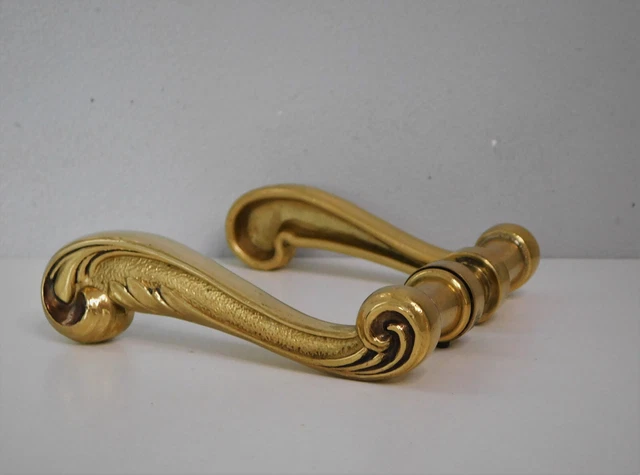 CARRÉ 7MM ANCIENNE Paire de Poignée de Porte en Bronze ou Laiton,Style