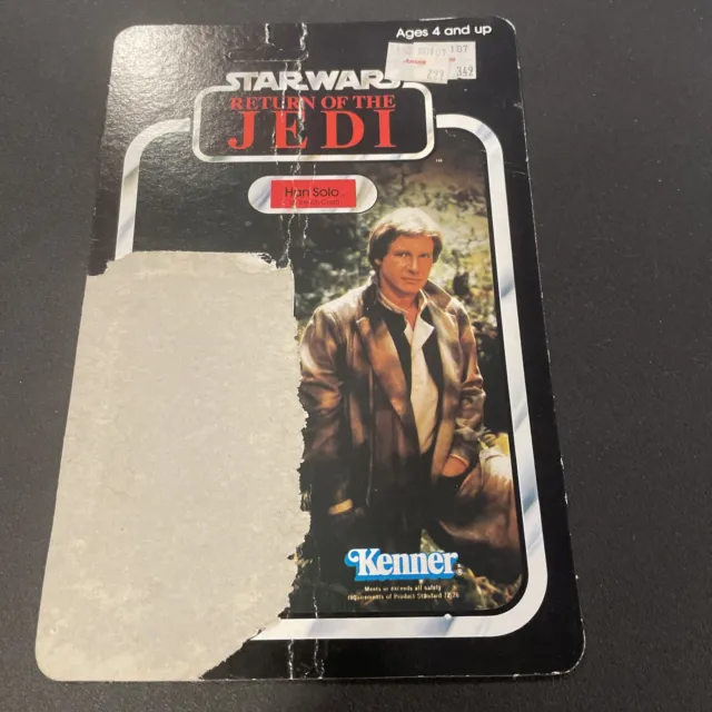 1983 Star Wars Return of the Jedi ROTJ Han Solo Trench Coat 77 Card Back Unpunch