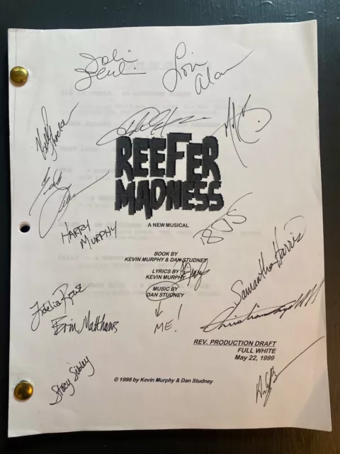 Reefer Madness Musical Script Signed by Full Original LA Cast - 1999 Autographed