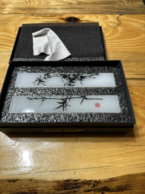 White Jade Block Style Oriental Decor