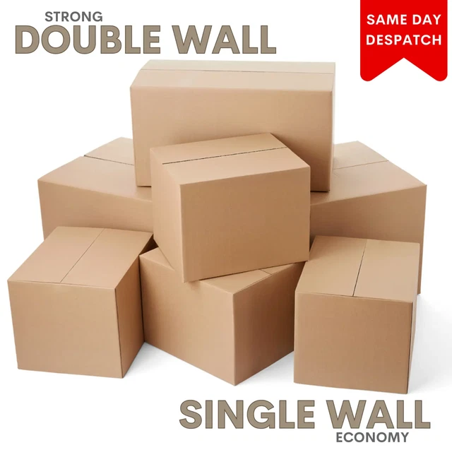 5 Sets Of Postal Packaging For 10 Plates - Polystyrene Foam & Cardboard Box Combo