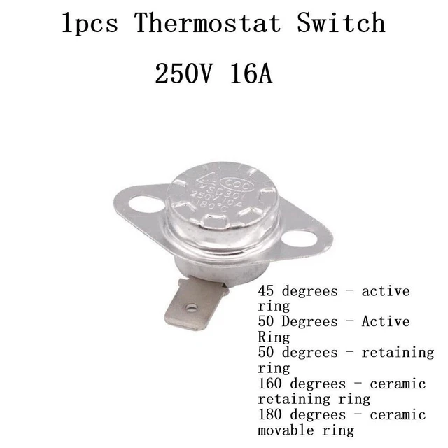 1 pz. interruttore di temperatura pulsante tipo interruttore termostato interruttore termostato