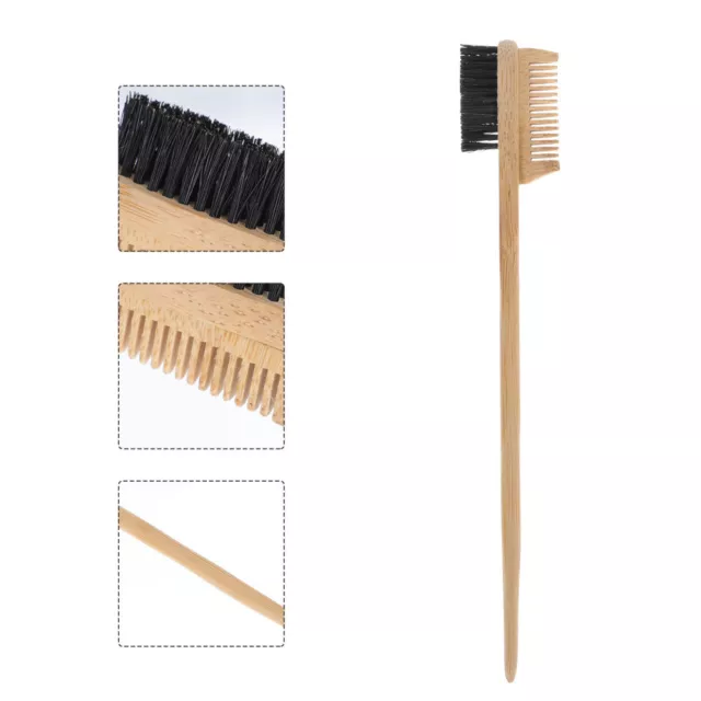 Bois Bambou Brosse À Sourcils Double En Voyage Outils De Vulgarisation