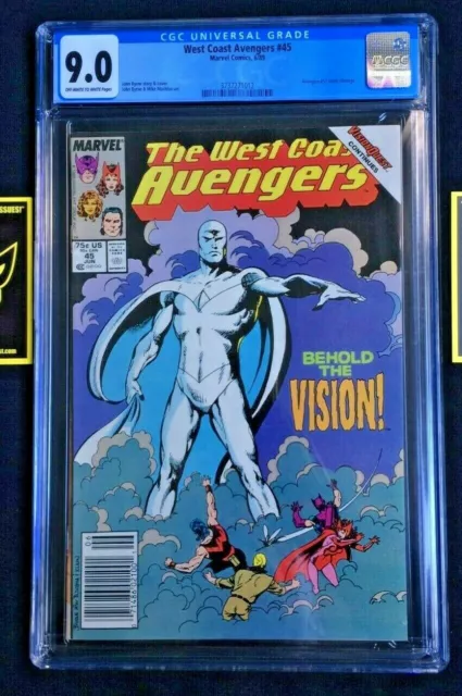 West Coast Avengers #45 Newsstand 1st White Vision! Disney+ CGC 9.0 3737271012