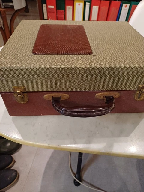 Ancien Tourne-disque Philips Années 50, Dans Sa Valisette Cartonnée