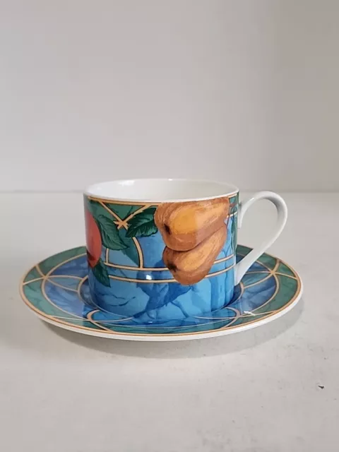 Victoria & Beale Forbidden Fruit Coffee Cup & Saucer fine china porcelain 9024