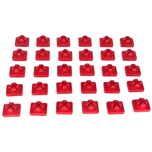Lot De Clips Playmobil - 20 Rouges + 10 Jaunes + Outil, Occasion, Système X