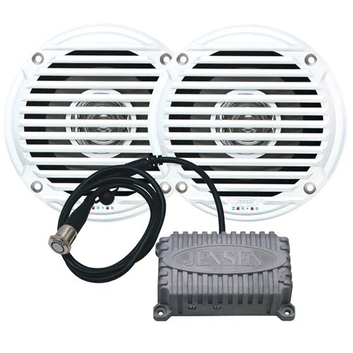 JENSEN Cpm50 2 Channel Amp Bluetooth And Pair Speakers