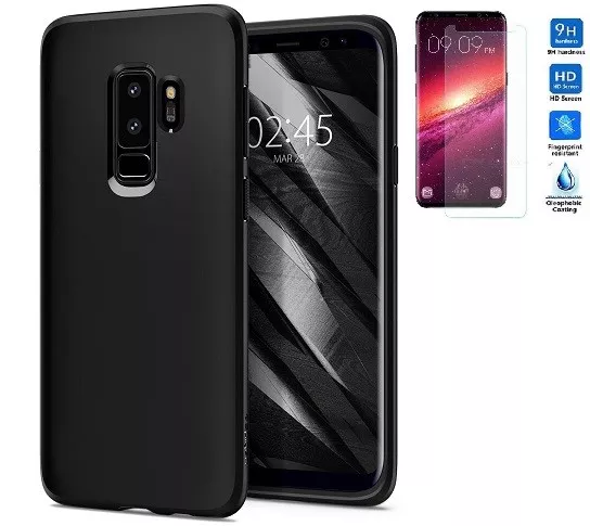 Funda TPU LISA Negra Samsung Galaxy S9 Plus (6.2) + PROTECTOR CRISTAL TEMPLADO