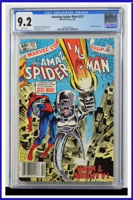 Amazing Spider-Man #237 CGC Graded 9.2 Marvel 1983 Newsstand Edition Comic Book.