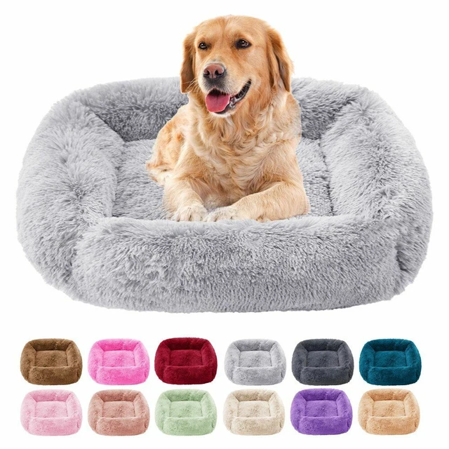 Comfortable Warm Donut Dog Beds Calming Anti-Anxiety Solid Portable Bed For Pets