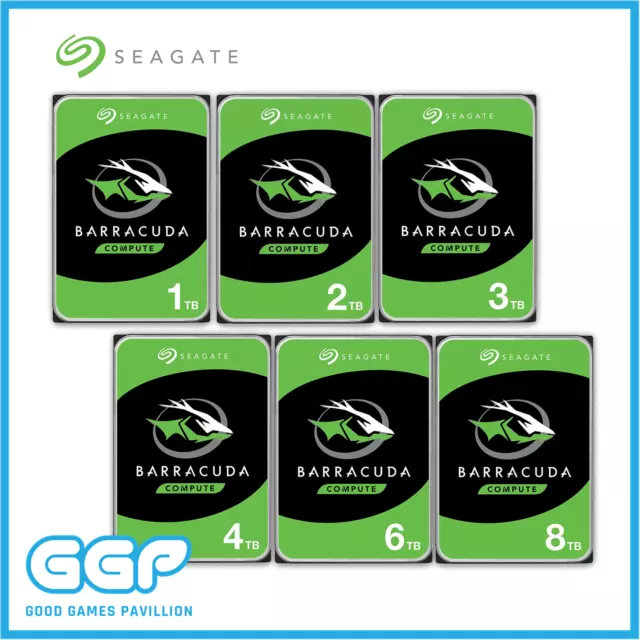 Seagate 1TB 2TB 3TB 4TB 6TB 8TB 3.5" BarraCuda HDD SATA Internal Hard Drive