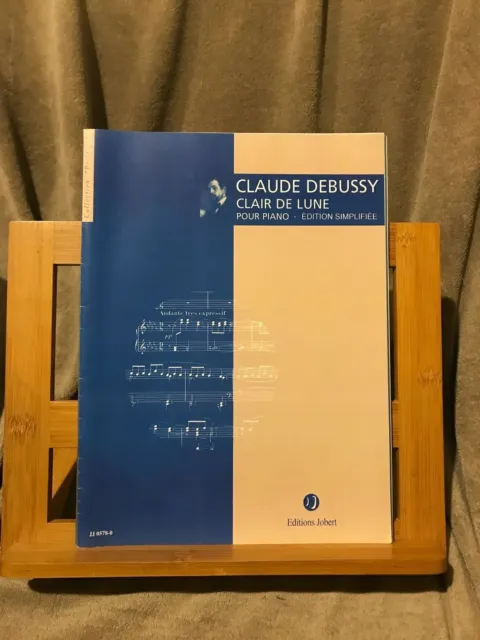 Claude Debussy Clair de lune partition simplifiée piano éditions Jobert