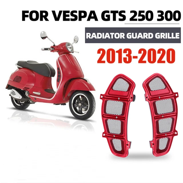 Protezione Radiatore Moto Copri Lunetta Griglia Rosso per Piaggio GTS 250/300