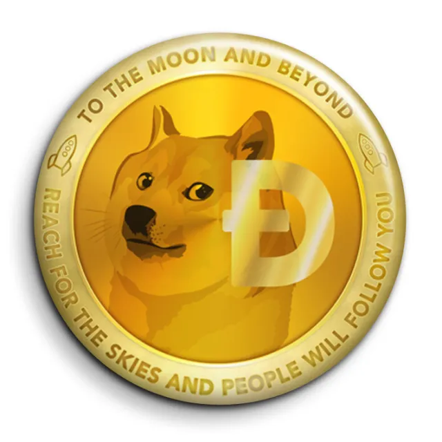 Dogecoin 2 cours avenir chien avis mining news to the moon Badge 38mm Button Pin