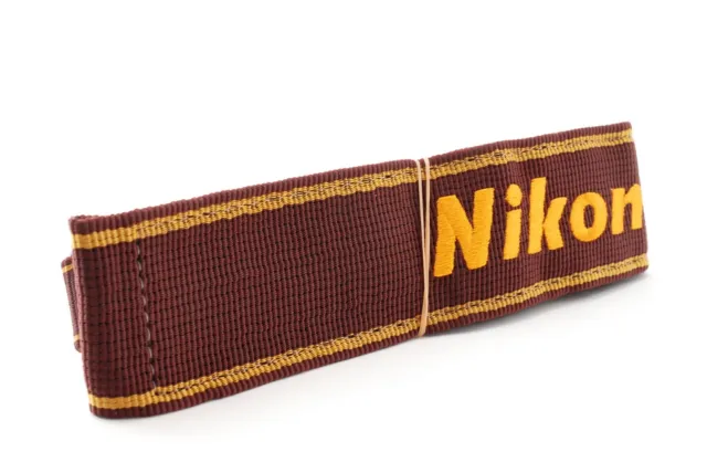 Correa de hombro de cuello ancho de nailon Nikon AN-6W (vino y amarillo) de Japón #208