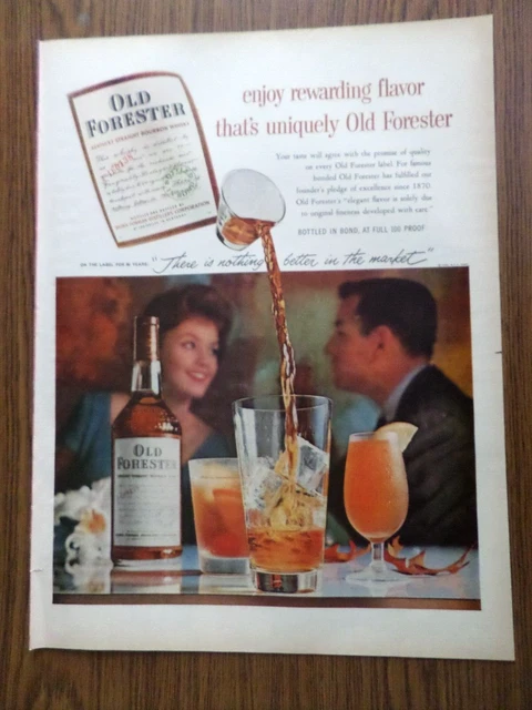 1959 Kentucky Whiskey Ad Old Forester