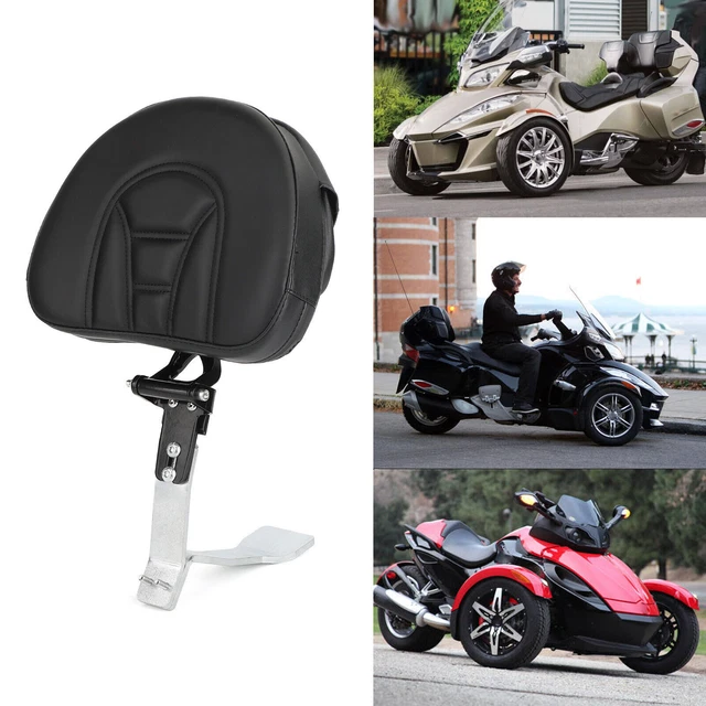 Dossier Conducteur Moto Pour Spyder RT 2008-2017 – Support Lombaire Réglable, Cuir PU, éponge Intégrée