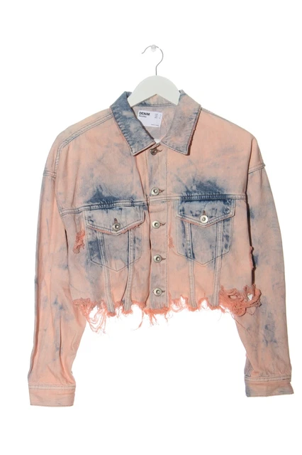 BERSHKA Giacca denim Donna Taglia IT 40 rosa-blu stile casual