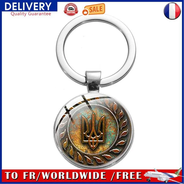 Ukraine Keychain Trinkets Ukrainian Charm Key Rings Bag Car Pendant (2)