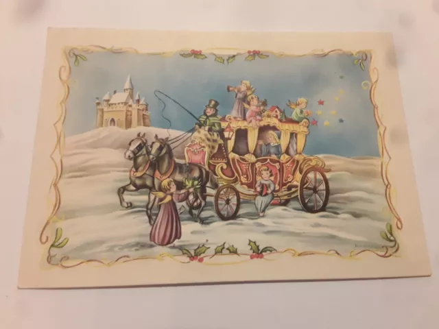 Cartolina Illustrata Originale 1960 Buon Natale - Illustratore Barnini