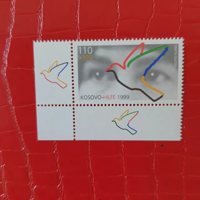 Briefmarken Bund BRD 1999, Michel 2045, Kosovohilfe, postfrisch, Eckrand