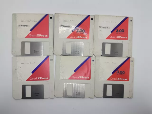 QuarkXPress Express per Apple Macintosh - 6 floppy disk vintage retrò computing QuarkXPress Express per Apple Macintosh - 6 floppy disk vintage retrò computing