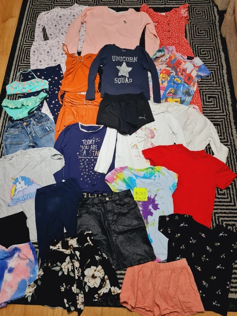 #C43 Enorme pacchetto di vestiti per ragazze 9-10 anni NEXT GEORGE PUMA H&M LIPSY PRIMARK