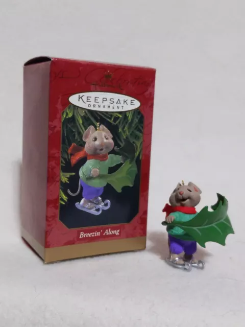 NIB 1997 Hallmark Keepsake Ornament BREEZIN' ALONG Mouse on Skates