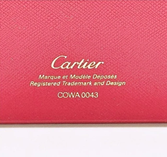 VINTAGE GENUINE CARTIER watch box case COWA 0043 wood Booklet red ...