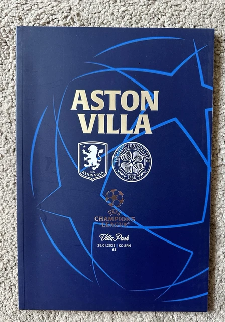 ASTON VILLA V CELTIC CHAMPIONS LEAGUE 29/1/25 2024 2025 Official