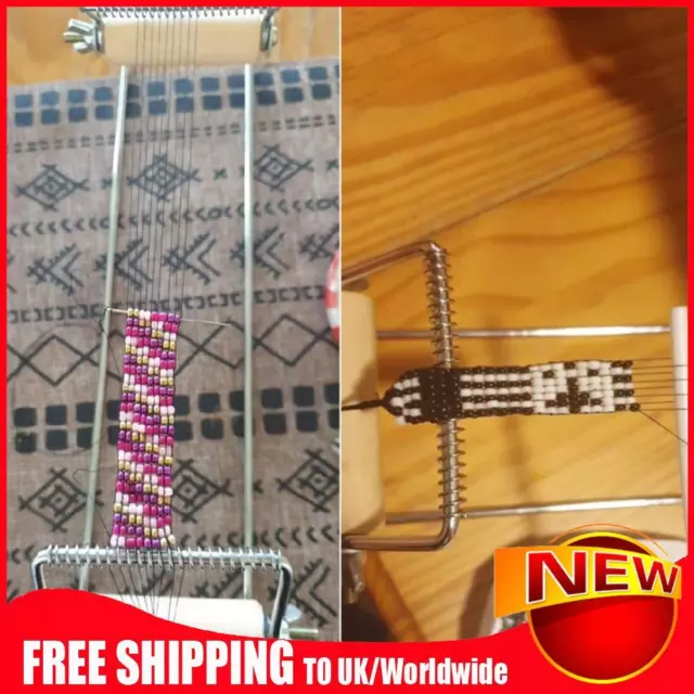 Wood Weaving Beading Loom for Bracelets Jewelry DIY Handmade Knitting Machine