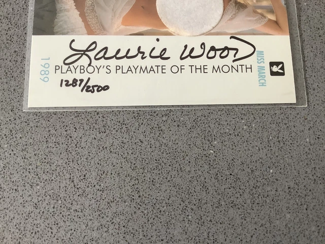 (BRAND NEW) PLAYBOY Playmate Of Month (Laurie Wood) Authentic Signature Card EUR 43,51 - PicClick FR