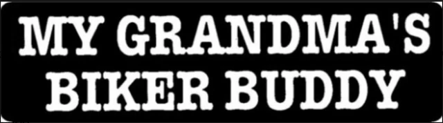 My Grandma's Biker Buddy Motorcycle helmet Sticker