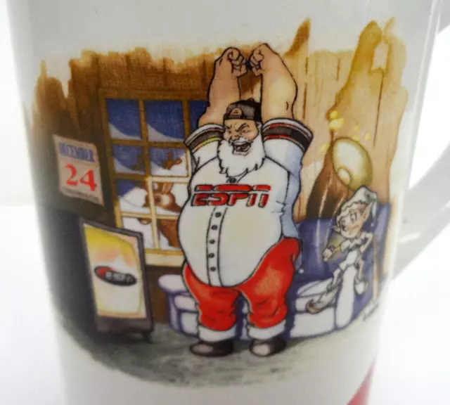 Espn Santa Claus Coffee Mug Tea Cup Sport Souvenir Christmas Eve Tv Reindeer Elf 2