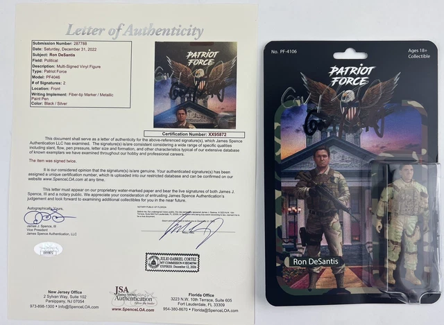 RON DESANTIS signed Action Figure NAVY USA Governor Florida JSA Authentication