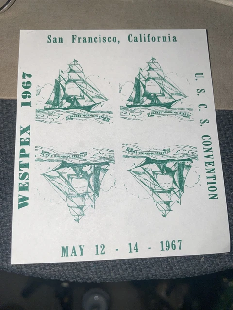 U.S.C.S. Convention WESTPEX MEETING SAN FRANCISCO   1967 Label