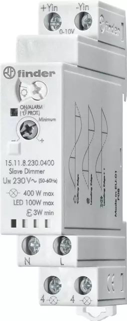 Finder Dimmer 15.11.8.230.0400 Serie 15 - Fuer Hutschiene, 400 W, 230 V AC Neu 2