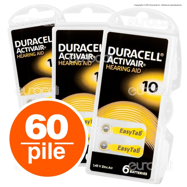 30 Batterie DURACELL 675 PR44 Activair Protesi Pile X Apparecchi J 463356 - Foto 6