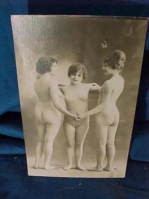 Original 1920s ART DECO Era The " THREE GRACES "-NUDE WOMEN PHOTOGRAPH