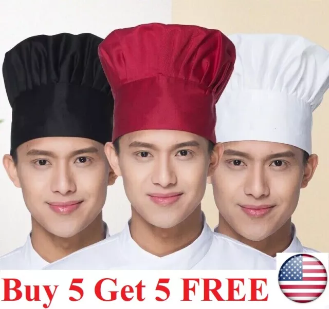 'New Professional Chefs Catering Hat Men Cap Cook Food  Kitchen Round Wholesale