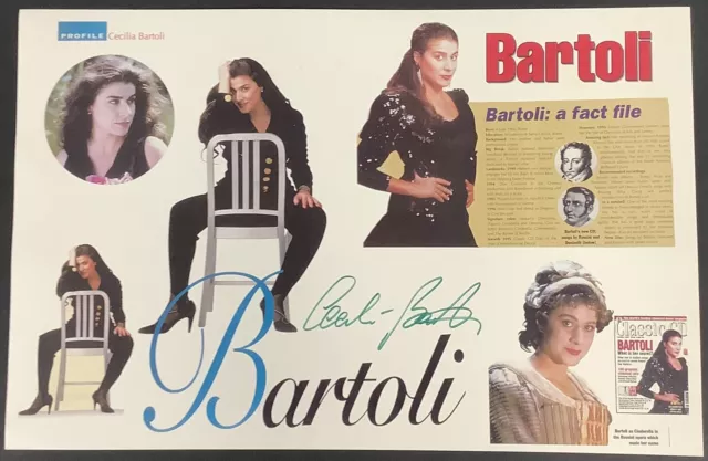 Cecilia Bartoli Signed Poster 11x17 Italian Opera Autograph Mezzo Soprano TPG